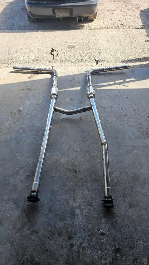 Custom stainless steel dual exhaust fabrication